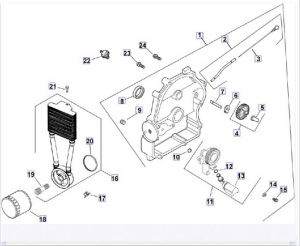 Система смазки  двигателя Kohler CH 740-3201