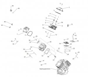 Головка цилиндра  двигателя Kohler ЕCH 749-3041,
